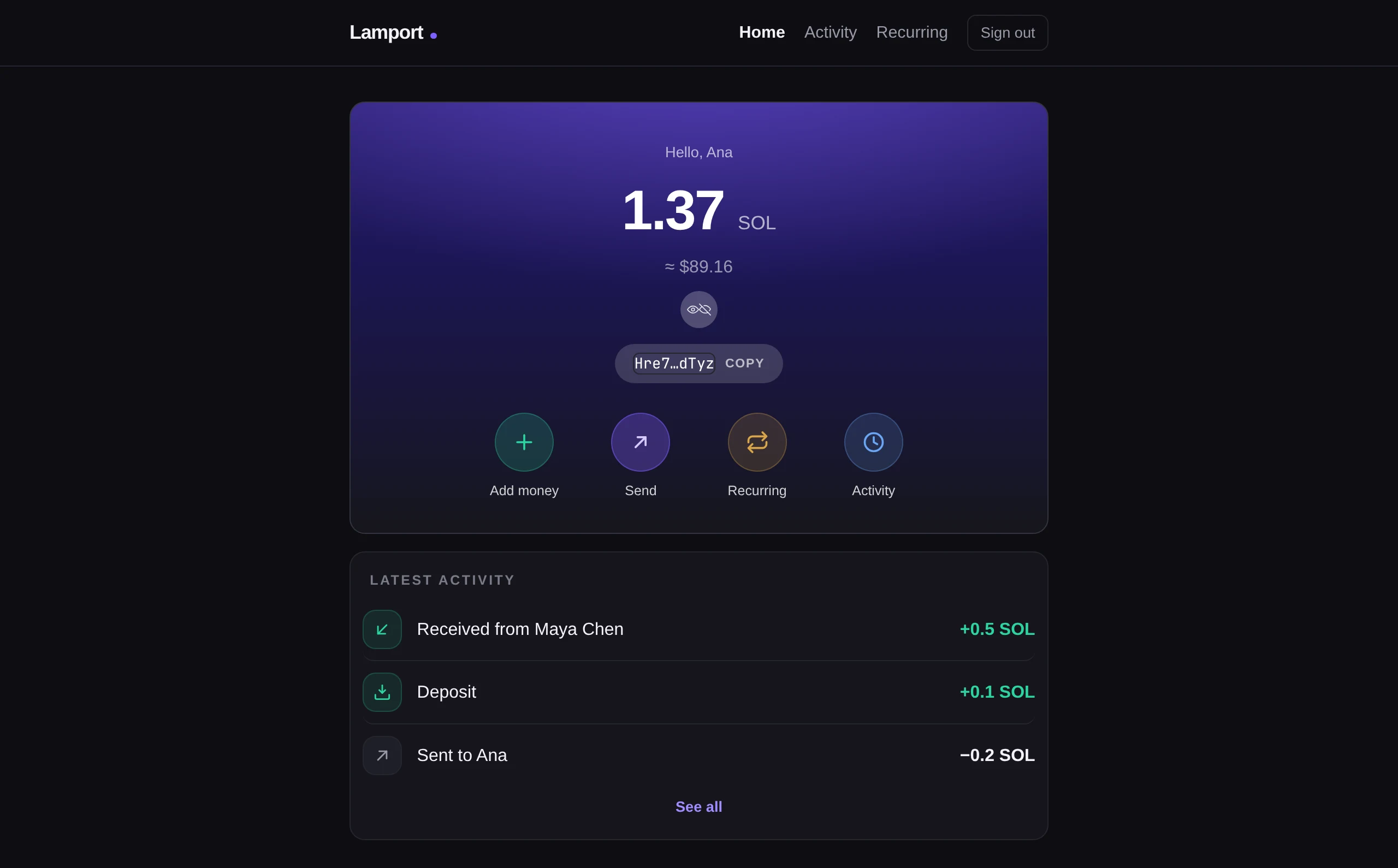 Lamport — a neobank on Solana, in Rails